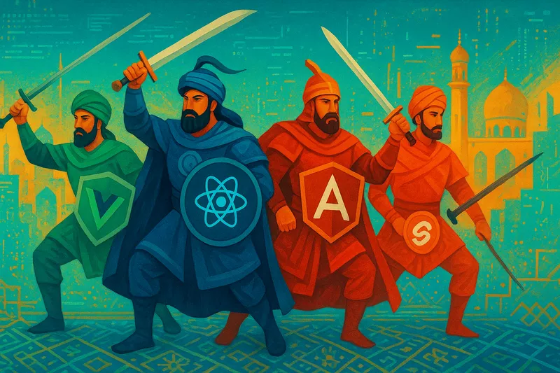 react vue angular svelte